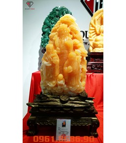 Tượng Tam Đa Phúc Lộc Thọ Đá Ngọc Hoàng Long