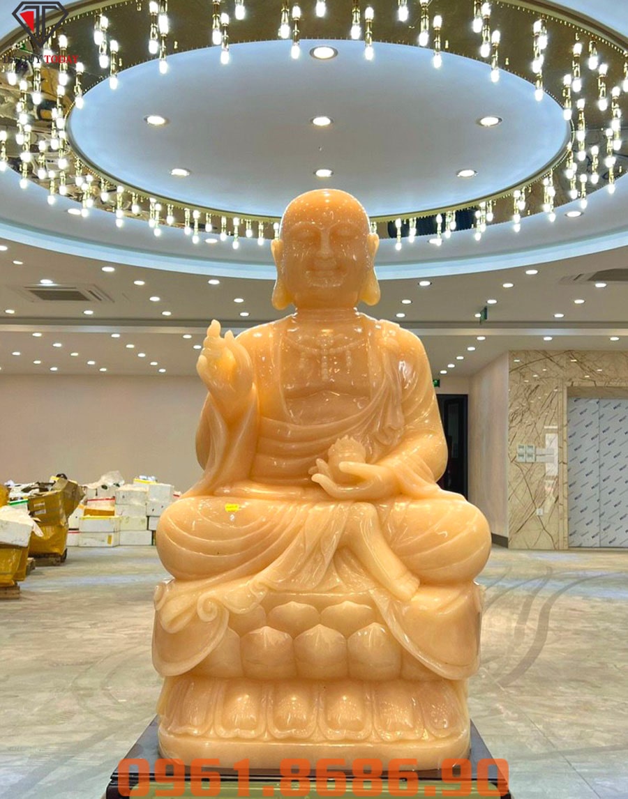 Tượng địa tạng vương bồ tát bằng ngọc hoàng long